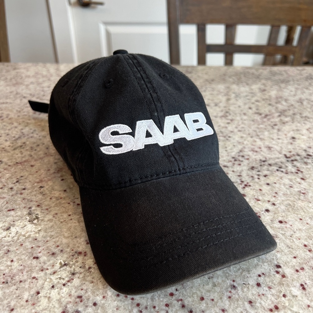 SAAB Logo Hat - BLACK - GENUINE OEM DEALER ACCESSORY
